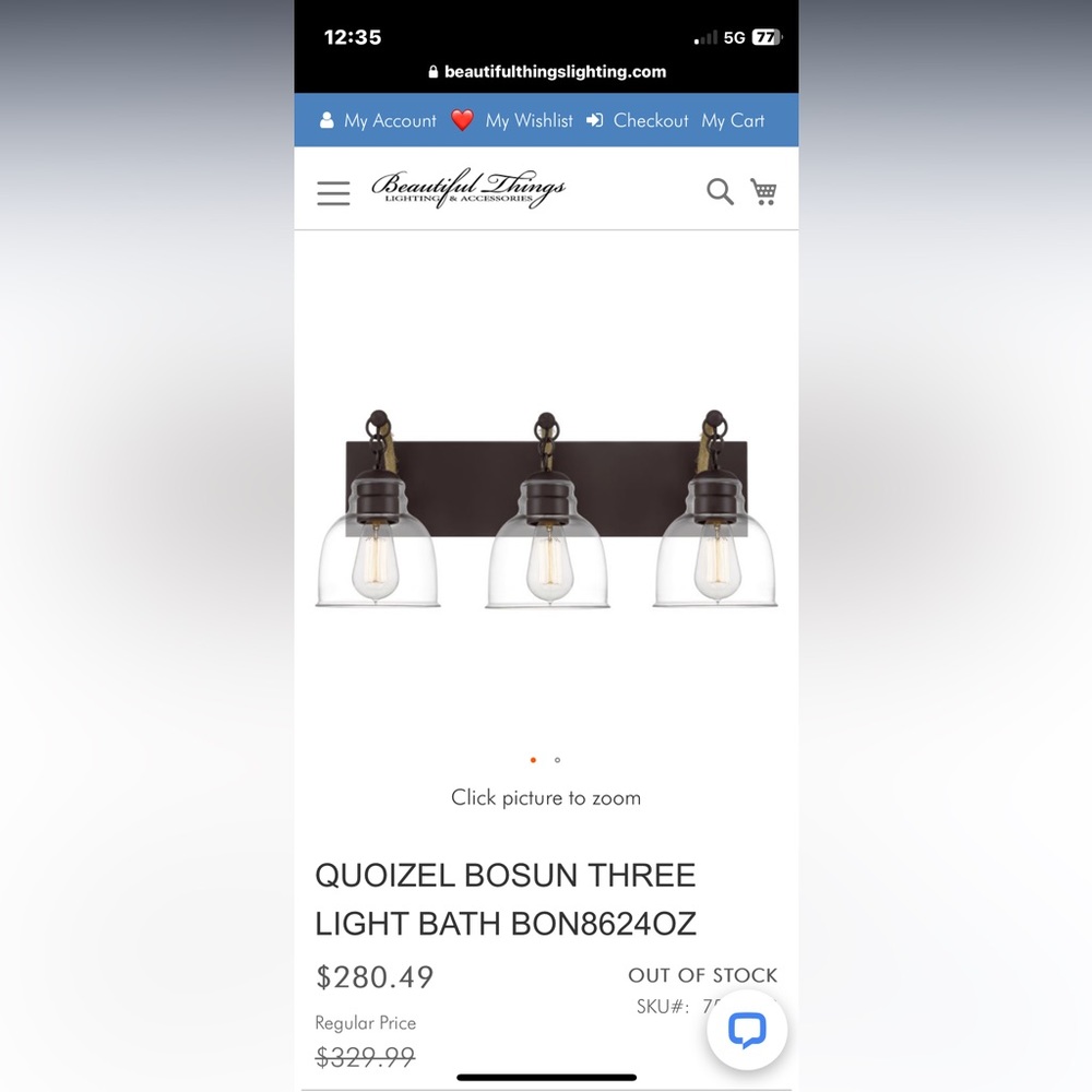 Nib bathroom vanity light